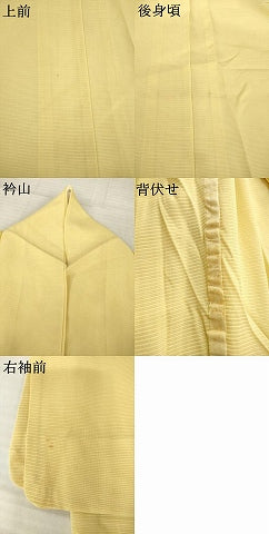 平和屋着物＊夏物　色無地　絽　玉蜀黍色　正絹　逸品　AABI7127ck