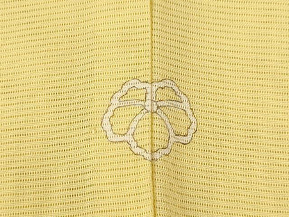 平和屋着物＊夏物　色無地　絽　玉蜀黍色　正絹　逸品　AABI7127ck