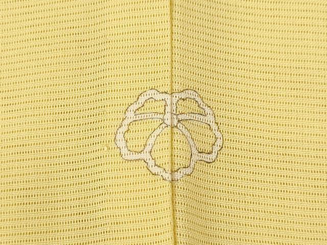 平和屋着物＊夏物　色無地　絽　玉蜀黍色　正絹　逸品　AABI7127ck