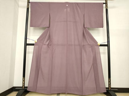 平和屋着物＊夏物　色無地　絽　濃色　正絹　逸品　AABI7128ck