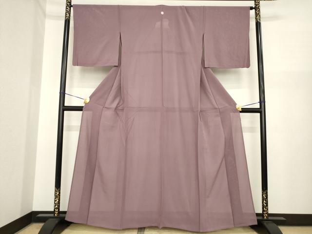 平和屋着物＊夏物　色無地　絽　濃色　正絹　逸品　AABI7128ck