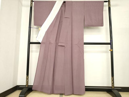 平和屋着物＊夏物　色無地　絽　濃色　正絹　逸品　AABI7128ck