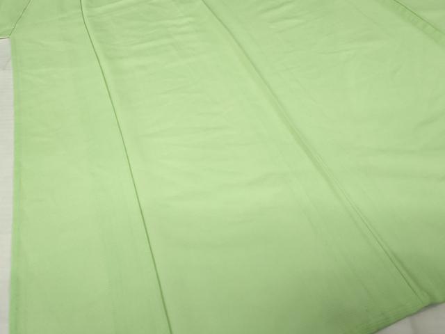平和屋着物＊夏物　色無地　絽　若葉色　正絹　逸品　AABI7129ck