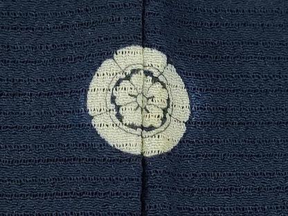平和屋着物＊夏物　色無地　絽縮緬　藍鉄色　正絹　逸品　AABI7138ck