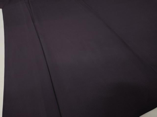 平和屋着物＊夏物　色無地　絽　黒紅色　ロング丈　正絹　逸品　AABI7146ck