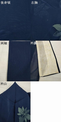 平和屋着物＊夏物　小紋　紗　舞花文　正絹　逸品　AABI7147ck