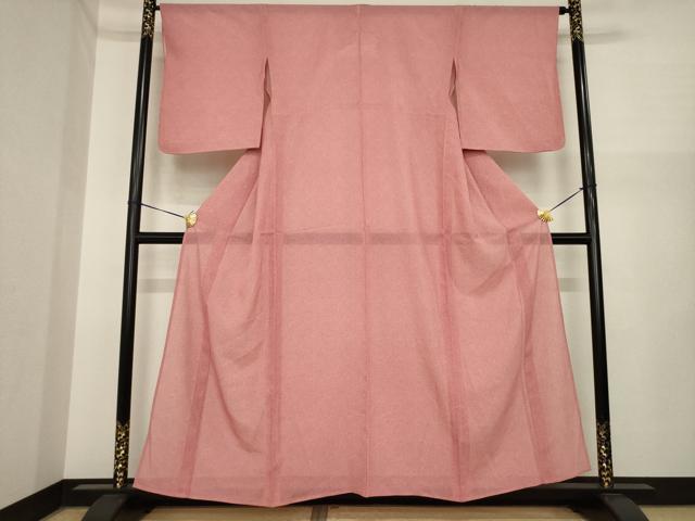 平和屋着物＊夏物　江戸小紋　絽　鮫小紋柄　正絹　逸品　AABI7151ck