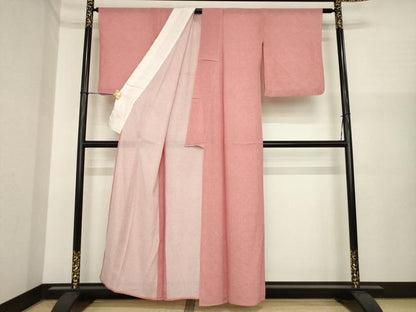 平和屋着物＊夏物　江戸小紋　絽　鮫小紋柄　正絹　逸品　AABI7151ck
