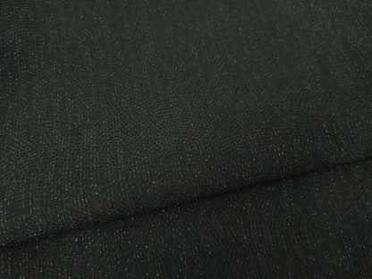 平和屋着物▽上質な色無地　単衣　黒色　銀通し地　正絹　逸品　AABI7158ck