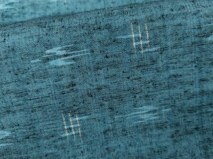 平和屋着物▽上質な紬　単衣　琉球絣文様　正絹　逸品　AABI7165cs