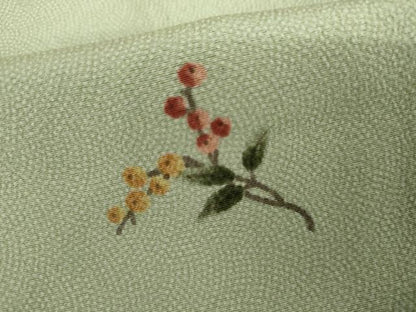 平和屋着物▽江戸小紋　単衣　手描き　南天文　鮫小紋柄　正絹　逸品　AABI7175cs