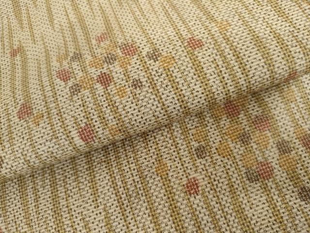 平和屋着物▽上質な紬　単衣　あられ　正絹　逸品　AABI7176cs