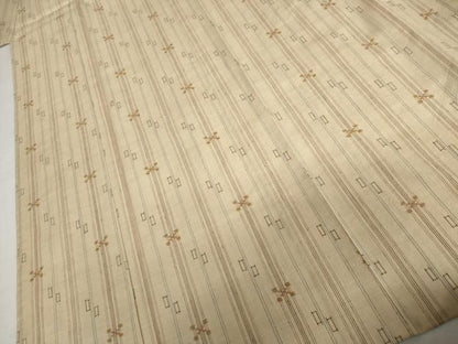平和屋着物▽上質な紬　単衣　琉球絣文様　正絹　逸品　AABI7177cs