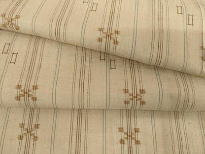 平和屋着物▽上質な紬　単衣　琉球絣文様　正絹　逸品　AABI7177cs