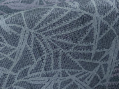平和屋着物▽結城紬　単衣　枝葉文　証紙付き　正絹　逸品　AABI7185cs