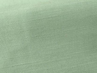平和屋着物▽上質な紬　単衣　色無地　白緑色　正絹　逸品　AABI7191cs