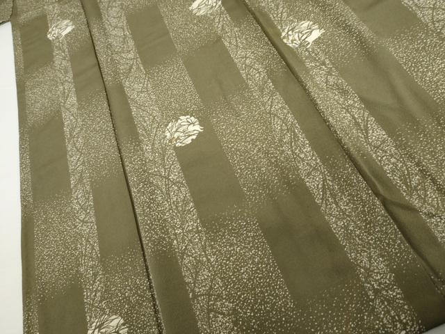 平和屋着物▽上質な小紋　単衣　雪輪に跳び兎　正絹　逸品　AABI7199cs