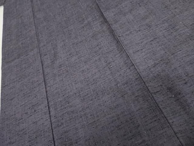平和屋着物▽上質な紬　単衣　色無地　江戸紫色　正絹　逸品　AABI7206cs