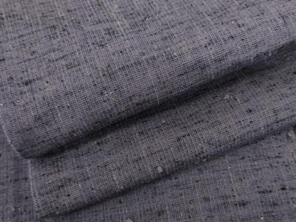 平和屋着物▽上質な紬　単衣　色無地　江戸紫色　正絹　逸品　AABI7206cs