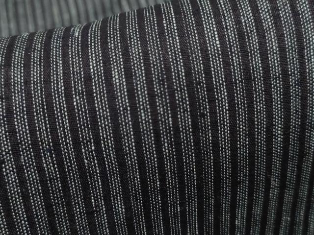 平和屋着物▽男性　単衣　縞　正絹　逸品　AABI7212cs