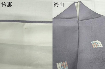 平和屋着物▽上質な小紋　単衣　桜源氏香　源氏車　やまと誂製　正絹　逸品　AABI7216cs
