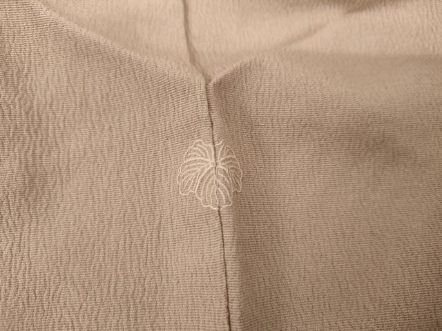 平和屋着物▽上質な色無地　単衣　薄柿色　ゑり善扱い　正絹　逸品　AABI7220cs