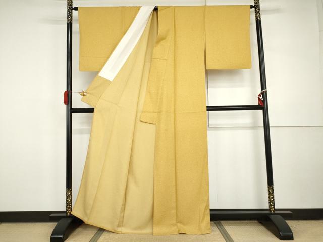 平和屋着物▽上質な小紋　単衣　霞文　正絹　逸品　AABI7232cs