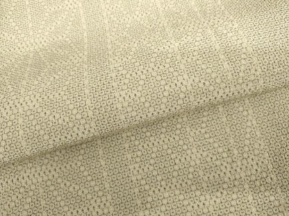平和屋着物▽本塩沢　単衣　110亀甲　麻の葉間道　正絹　逸品　AABI7238cs