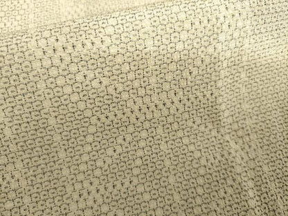平和屋着物▽本塩沢　単衣　110亀甲　麻の葉間道　正絹　逸品　AABI7238cs