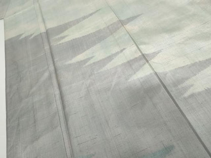 平和屋着物▽訪問着　単衣　紬地　霞文　正絹　逸品　AABI7240cs