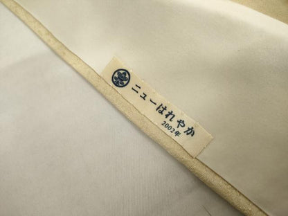 平和屋着物▽訪問着　単衣　刺繍　舞花間道　暈し染め　金糸　銀彩　正絹　逸品　AABI7242cs