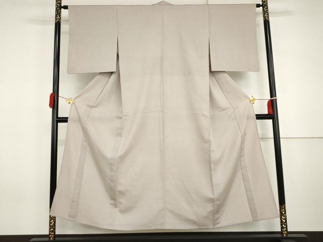 平和屋着物▽京都・西陣　織元ブランド　泰流舎　お召　単衣　色無地　薄柿色　正絹　逸品　AABI7245cs