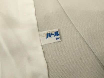 平和屋着物▽訪問着　単衣　友禅　刺繍　草花文　正絹　逸品　AABI7247cs