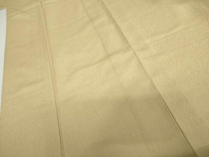 平和屋着物▽上質な色無地　単衣　蒸栗色　正絹　逸品　AABI7250cs