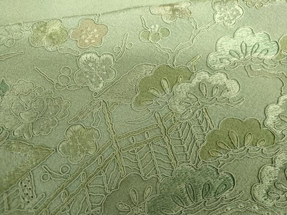 平和屋着物▽訪問着　単衣　中国三大刺繍　スワトウ刺繍　汕頭刺繍　松竹梅風景文　正絹　逸品　AABI7259cs