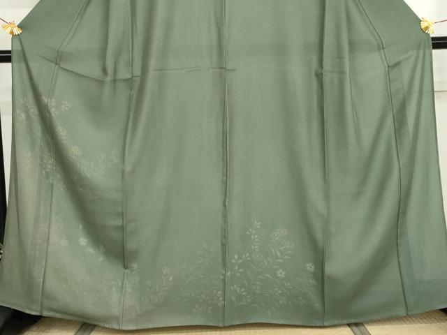 平和屋着物▽訪問着　無双　紗×絽　枝花文　暈し染め　正絹　逸品　AABI7260cs