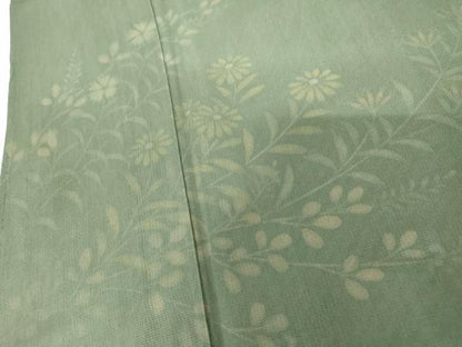 平和屋着物▽訪問着　無双　紗×絽　枝花文　暈し染め　正絹　逸品　AABI7260cs
