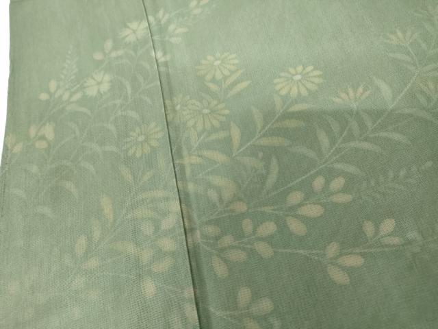 平和屋着物▽訪問着　無双　紗×絽　枝花文　暈し染め　正絹　逸品　AABI7260cs