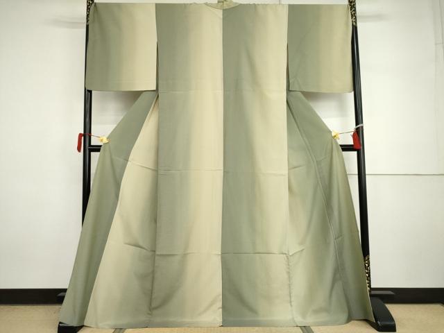 平和屋着物▽本塩沢　単衣　霞間道　正絹　逸品　AABI7261cs