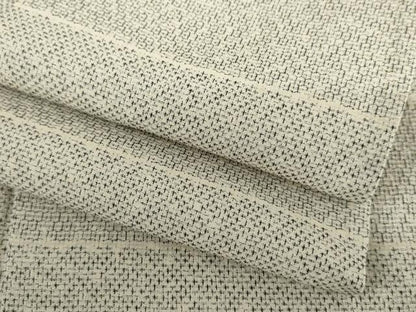平和屋着物▽本塩沢　単衣　110亀甲　横段文　正絹　逸品　AABI7288cs