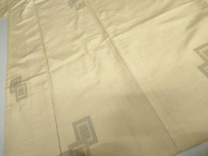 平和屋着物▽上質な紬　単衣　色紙重ね文　正絹　逸品　AABI7290cs