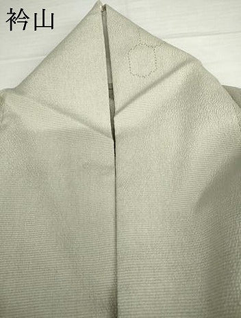平和屋着物▽本塩沢　単衣　亀甲文　正絹　逸品　AABI7300cs