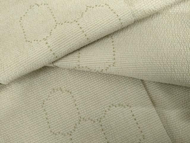 平和屋着物▽本塩沢　単衣　亀甲文　正絹　逸品　AABI7300cs