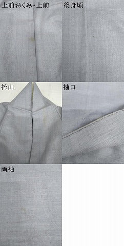 平和屋着物▽本場結城紬　重要無形文化財　単衣　色無地　藤紫色　正絹　逸品　AABI7303cs
