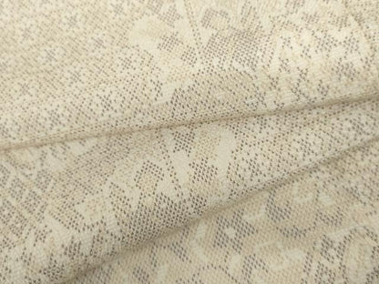 平和屋着物▽本塩沢　単衣　人物花唐草文　正絹　逸品　AABI7304cs