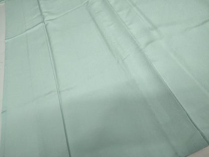 平和屋着物▽上質な色無地　単衣　白藍色　正絹　逸品　AABI7306cs
