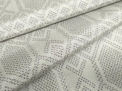 平和屋着物▽上質な紬　単衣　亀甲文　正絹　逸品　AABI7310cs