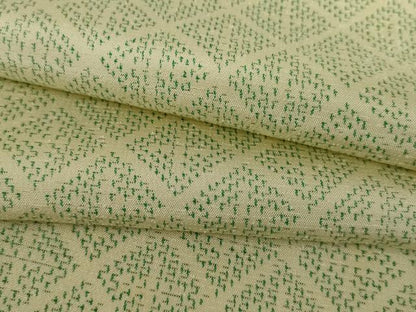 平和屋着物▽上質な紬　単衣　菱文　正絹　逸品　AABI7314cs