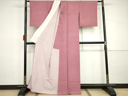 平和屋着物▽江戸小紋　単衣　鮫小紋柄　正絹　逸品　AABI7319cs