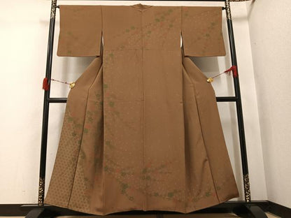 平和屋着物●訪問着　草花文　正絹　逸品　AABI7329ph